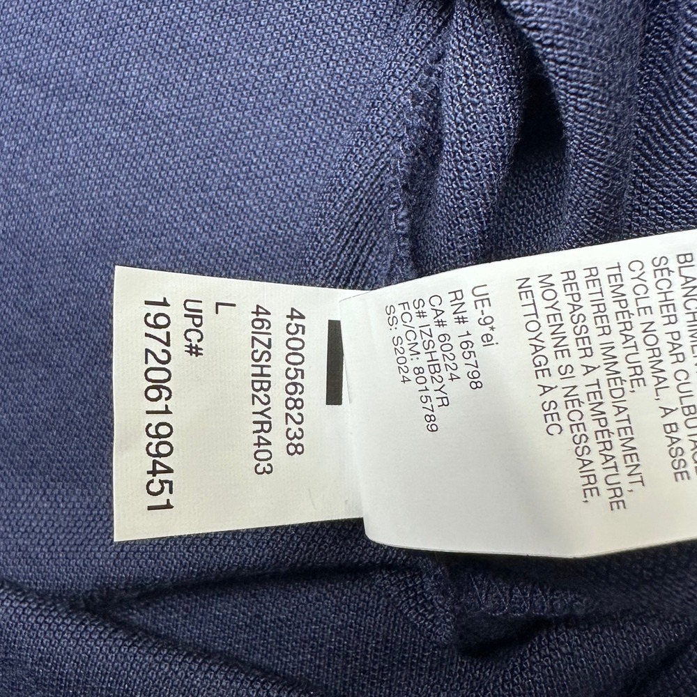 IZOD Advantage Performance Polo Shirt Size L Navy Blue Natural Stretch - Picture 7 of 9